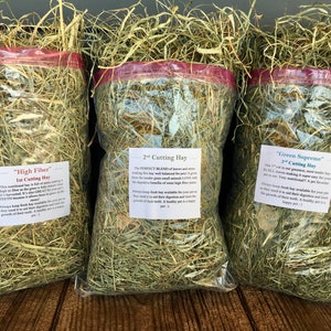 Fay&#39;s Hay Sampler!! 1st, 2nd & 3rd cuttings of our premium mixed grass HAY. Great for your Guinea Pig, Rabbit and more!