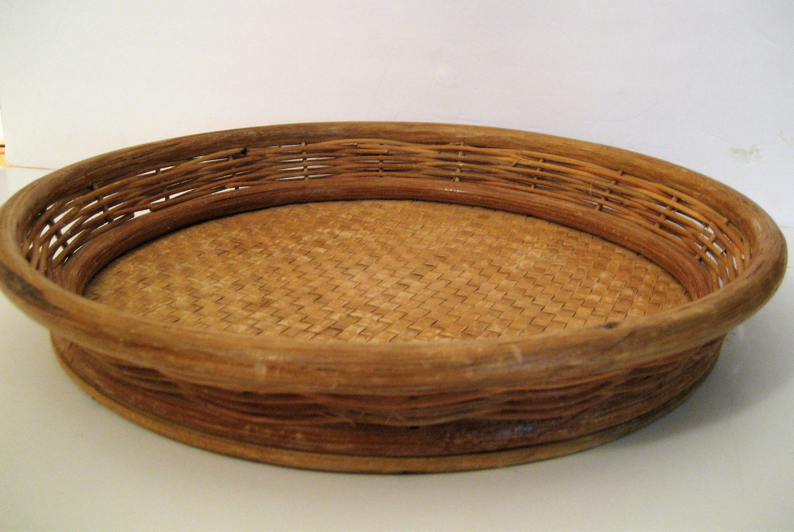 Vintage Woven Winnowing Basket Tobacco & Herb Drying Basket Etsy