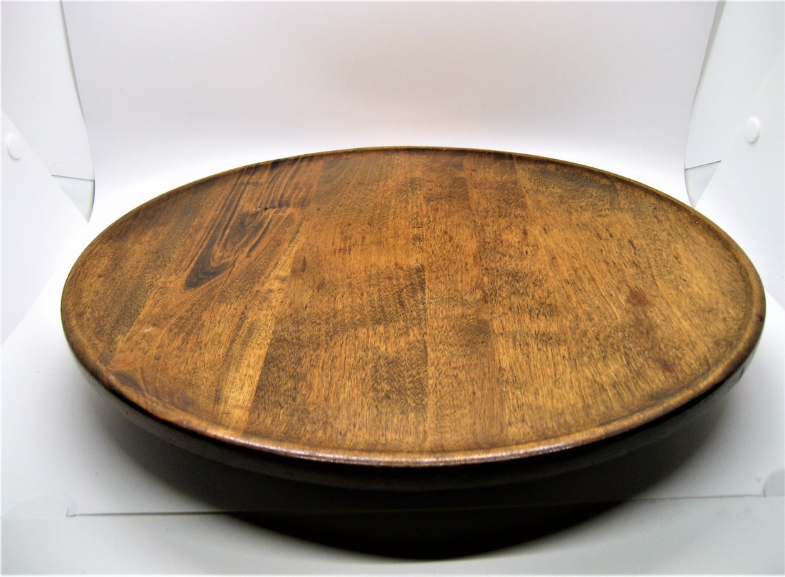 Oak Lazy Susan Vermont Made Table Centerpiece Great Wood Etsy
