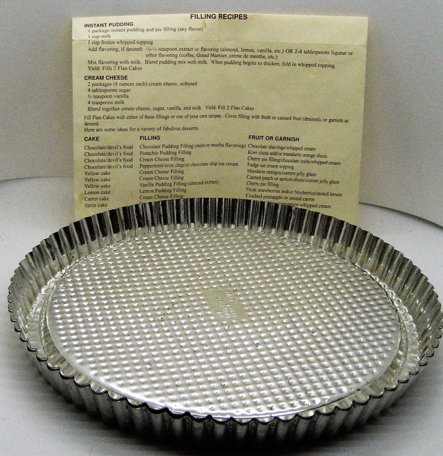 Set of 2 Pampered Chef Round Flan Pans Aluminum Tart Pans Etsy