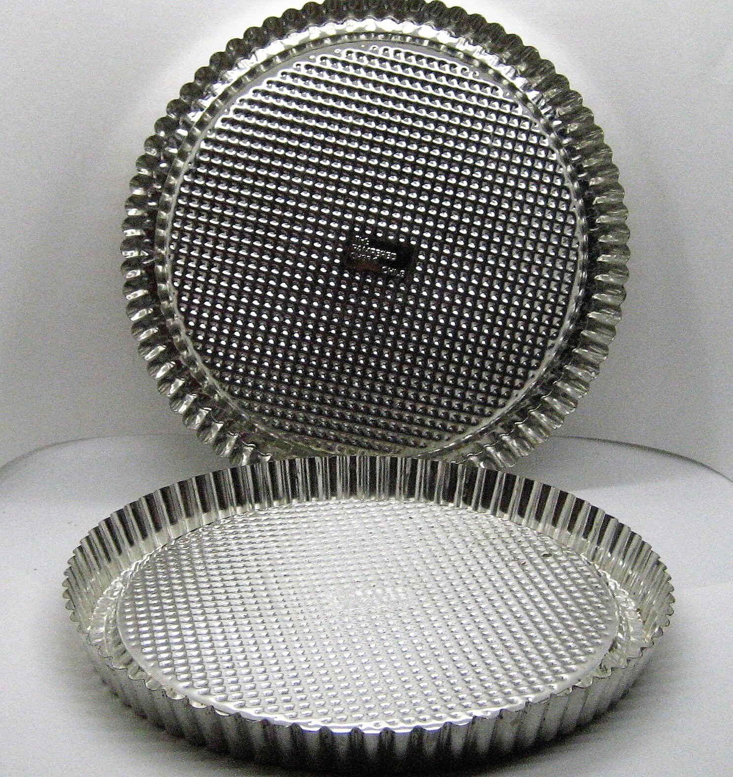 Set of 2 Pampered Chef Round Flan Pans Aluminum Tart Pans Etsy