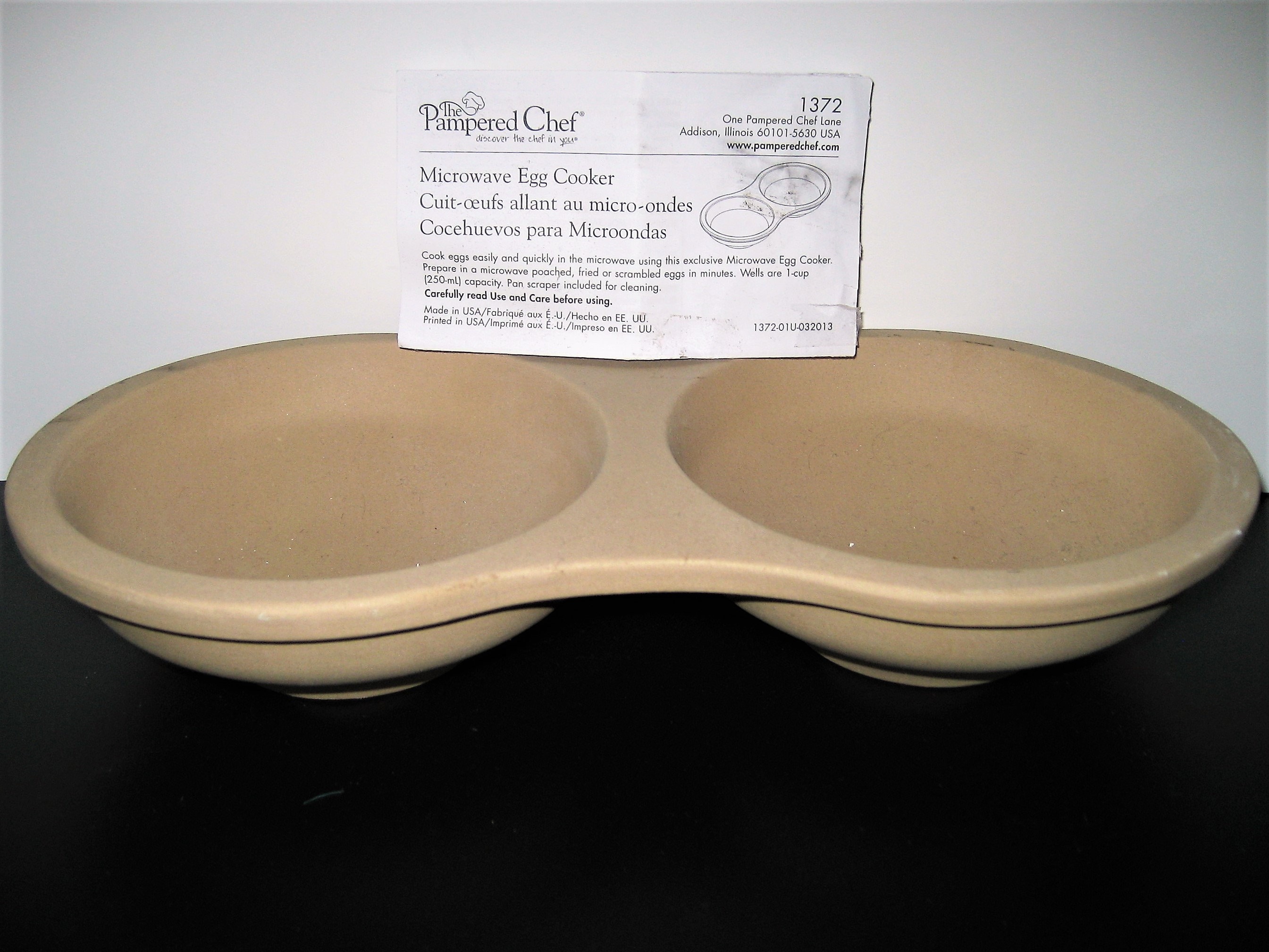 Pampered Chef Egg Cooker Stoneware Microwave Egg Poacher Etsy