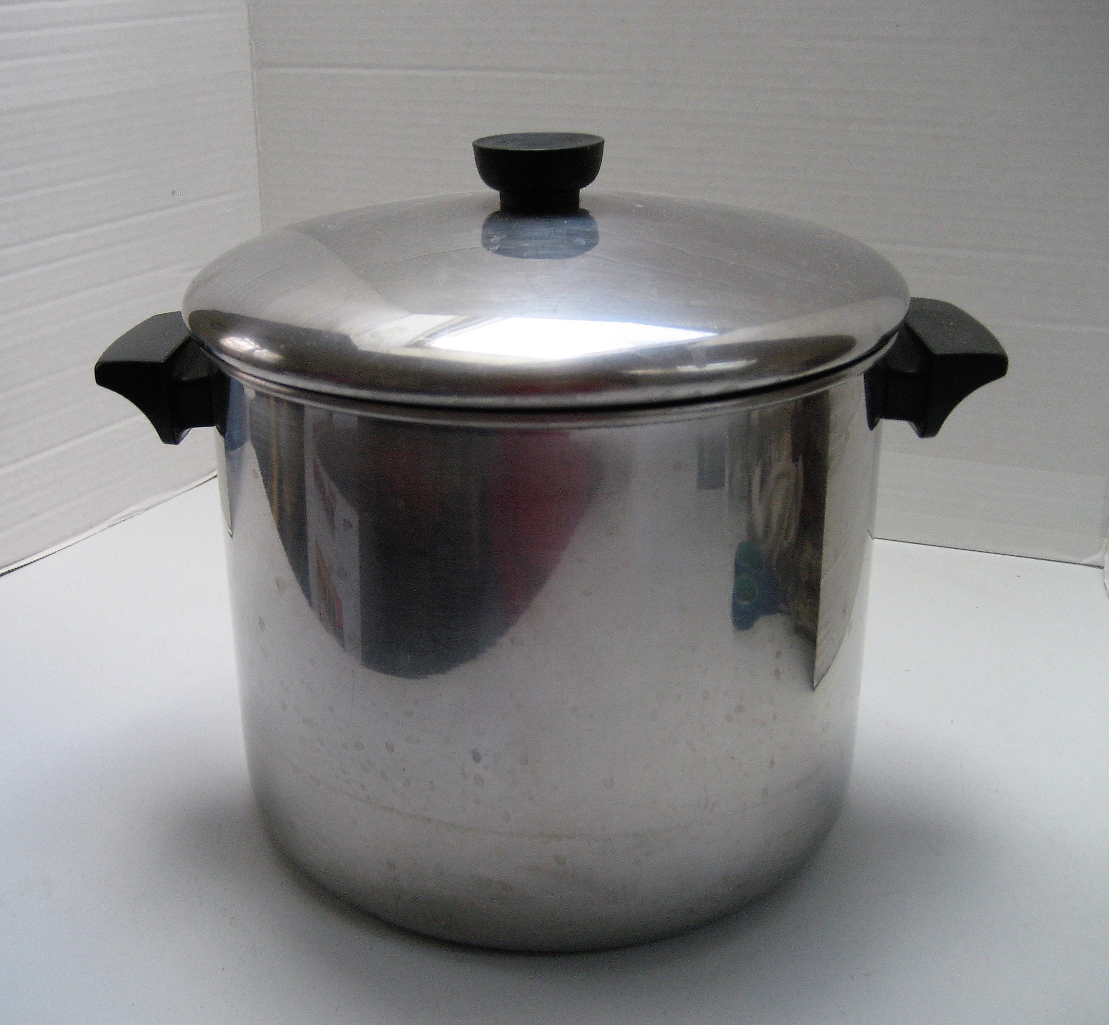 8 Quart Revere Ware Stock Pot Lidded Marked 1801 USA Made Etsy