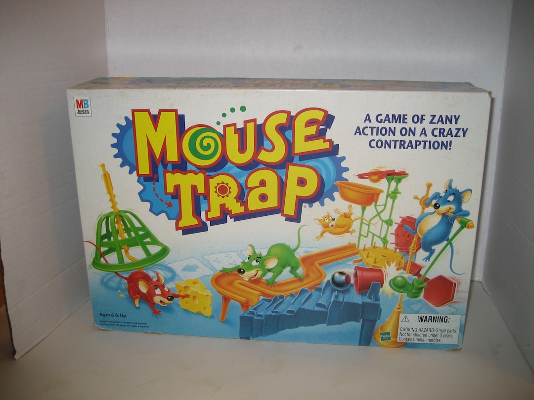 Vintage Mouse Trap Game, Complete Working Condition, 1990's Milton