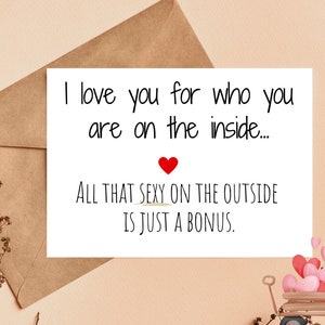 Carte I Love You / Carte de Saint-Valentin pour lui, sa / Carte d’anniversaire pour mari / Cartes d’amour / Carte d’anniversaire de femme / Cadeaux romantiques