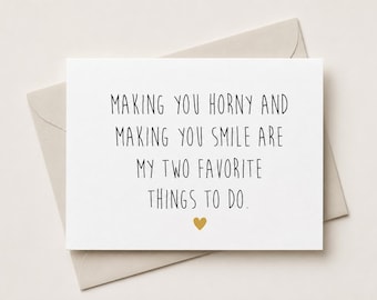 Funny Valentine Card for Boyfriend | Sexy Husband Card | Naughty Love Card | Romantic Gift for Him