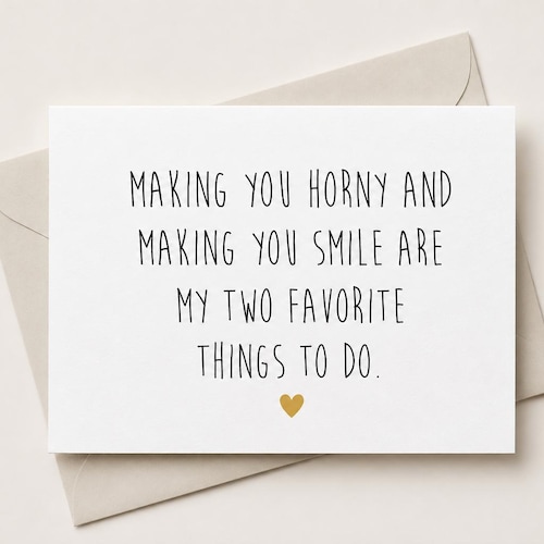 Carte de Saint-Valentin humoristique pour petit ami | Carte sexy pour mari | Carte d'amour coquine | Cadeau romantique pour lui