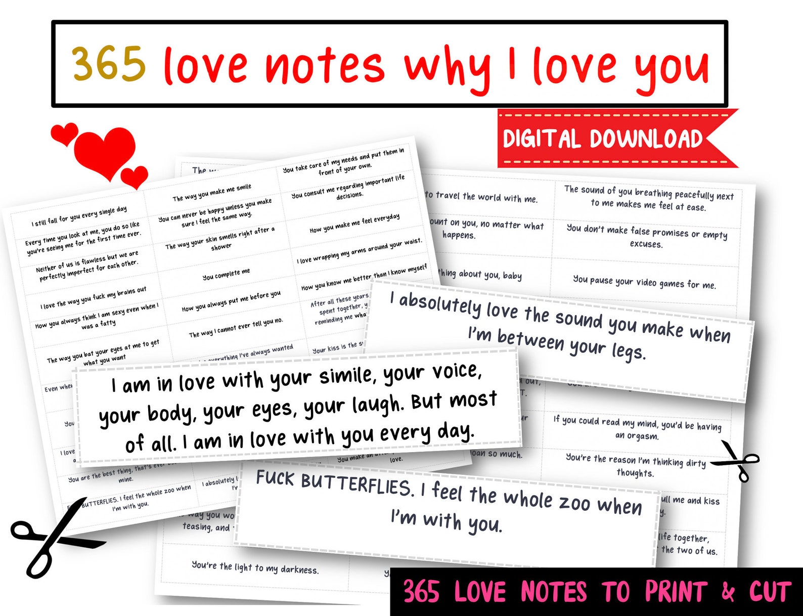 365 Days of Love Notes and 365 Reasons Why I Love You Etsy
