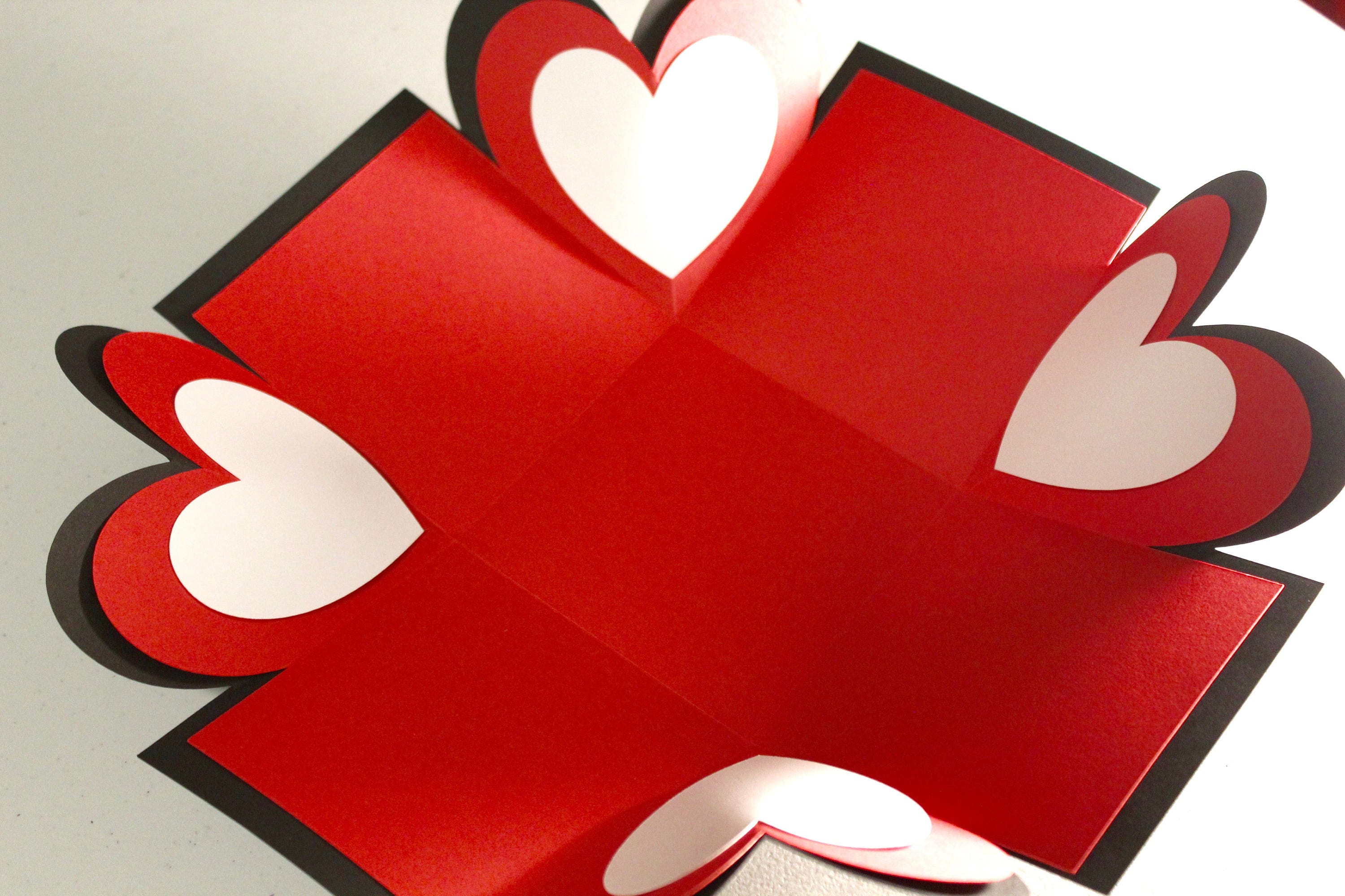 Heart Explosion Box Blank Explosion Box Valentines Day Etsy
