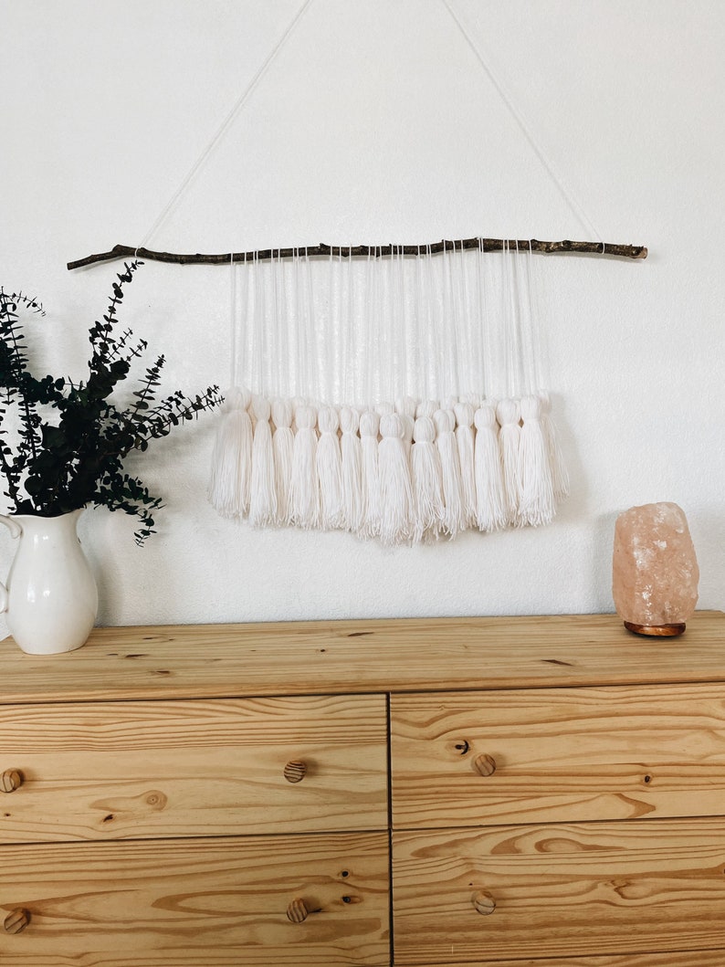 Boho Wall Hanging Wall Hanging Indigo Hanging Yarn Garland Etsy