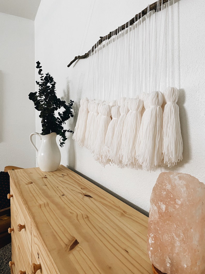 Boho Wall Hanging Wall Hanging Indigo Hanging Yarn Garland Etsy