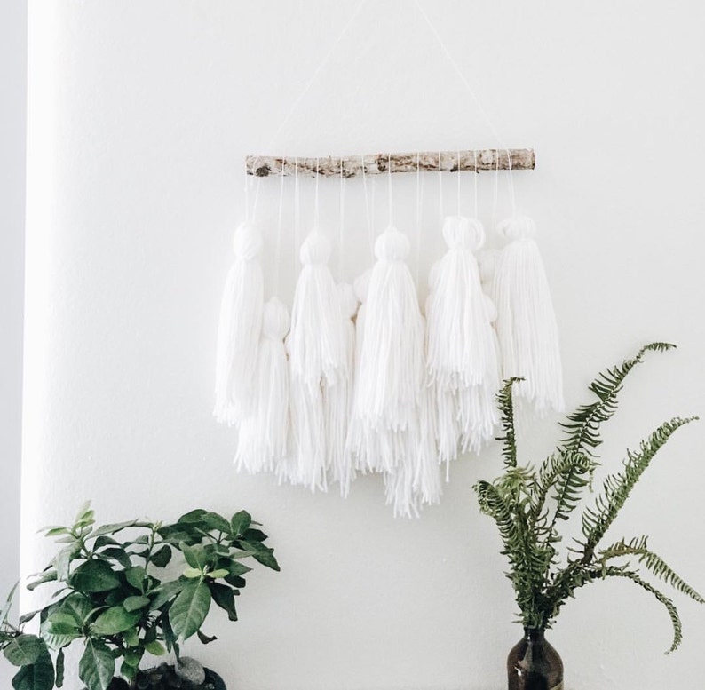 Boho Tassel Mobile Wall Garland Wall Hanging Boho Wall Etsy