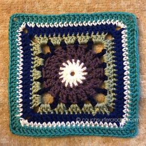 Crochet Pattern / Shattered Circle Square / Granny Square Crochet Pattern / Granny Square / Granny Square Pattern / Crochet Pattern