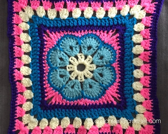 African Flower Revisited / Crochet Pattern / African Flower Crochet / Free Pattern / Crochet Square