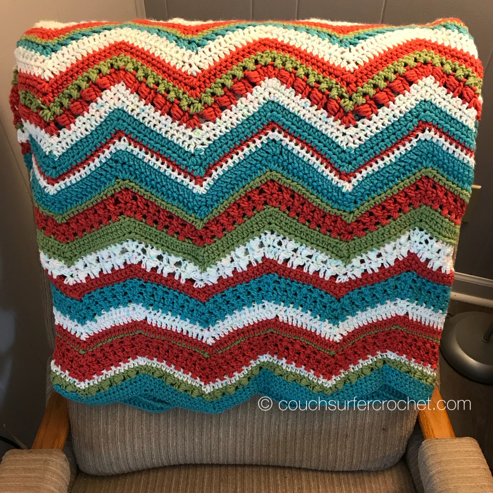 Crochet Pattern / Chevron Blanket Pattern / Changing Chevrons Blanket