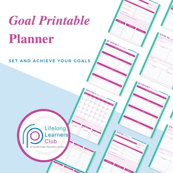 Goal Planner Printable Annual Goal Setting Quarterly Goals | Etsy