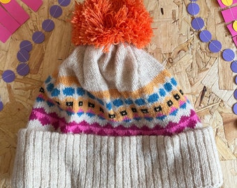 Bobble Hat, Knitted Hat, Pom Pom Hat, Wool Hat.