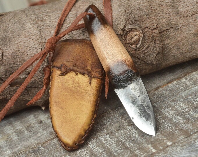 Mountain Man Neck Knife, Custom Knife, Hand Knife Made by