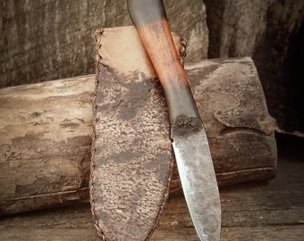 Rustic Prairiewind Handmade Knife, Mountain Man Frontier Knife, Custom Forged Knife, Bushcraft, Cowboy, Rustic Western Art, Unique Gift