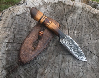 Prairiewind Handmade Mountain Man knife, Lodge Fire Collection