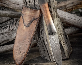 Cuchillo Prairiewind Mountain Man, cuchillo fronterizo, cuchillo forjado personalizado, Bushcraft, vaquero, arte occidental de estilo rústico, regalo único