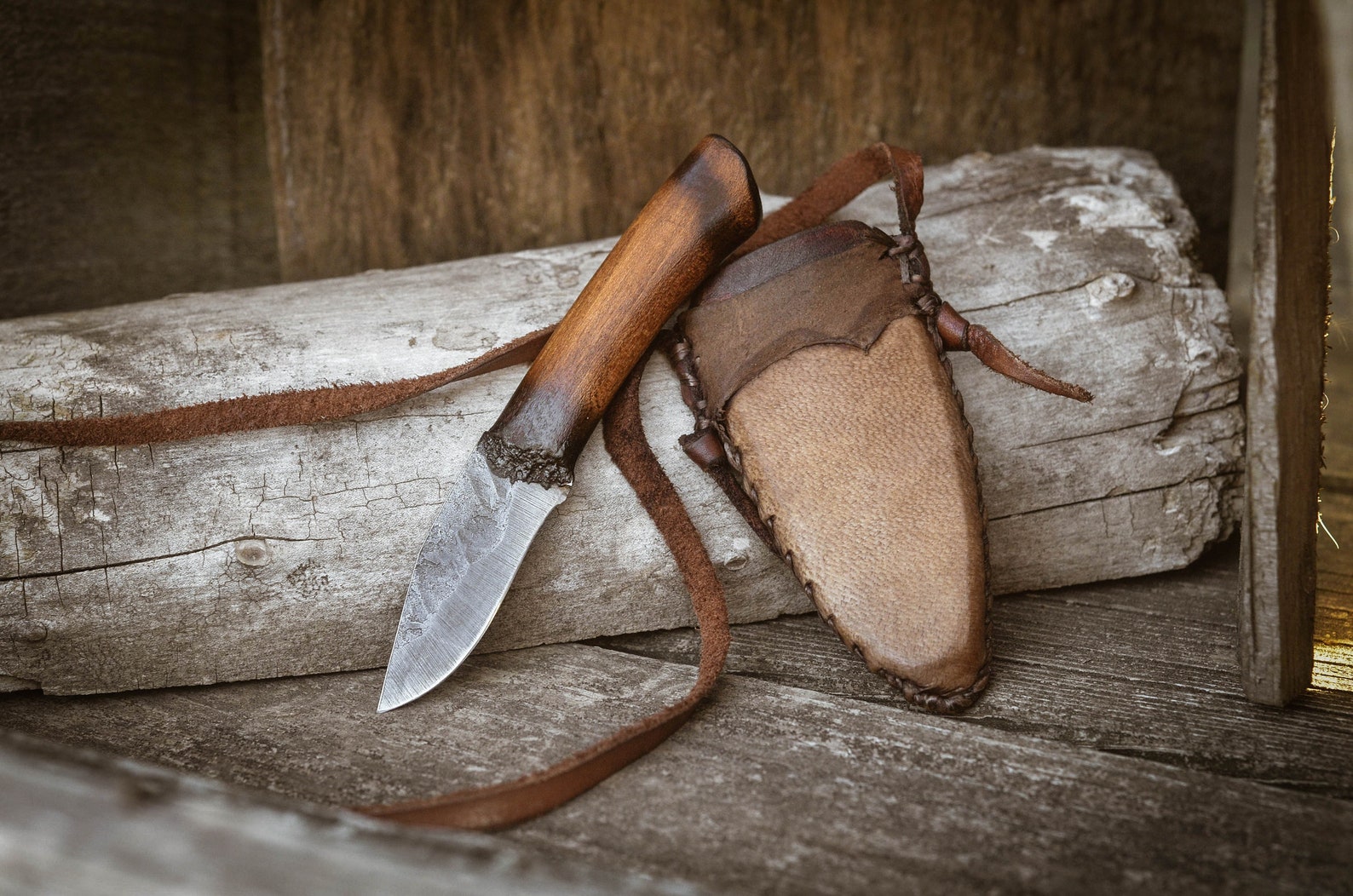 Mountain Man Neck Knife Custom Knife Hand Knife Etsy