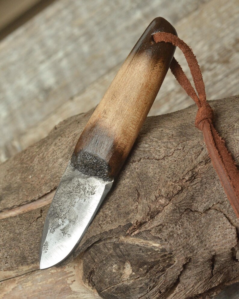 Mountain Man Neck Knife Custom Knife Hand Knife Made Etsy