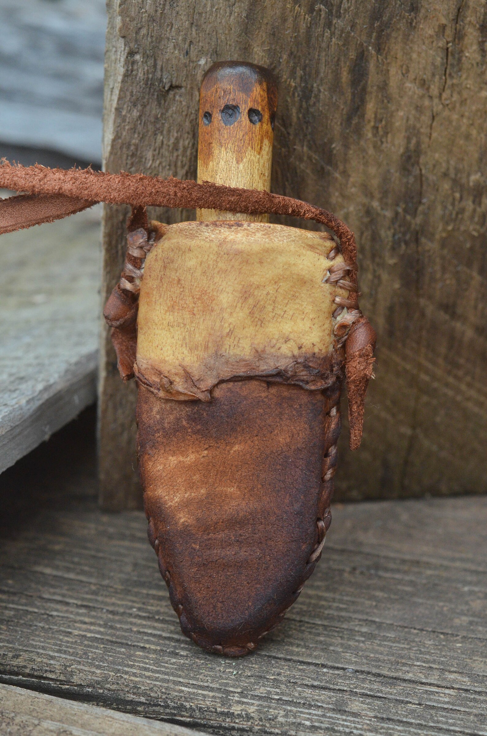 Mountain Man Neck Knife Custom Knife Rustic Frontier Sheath Etsy