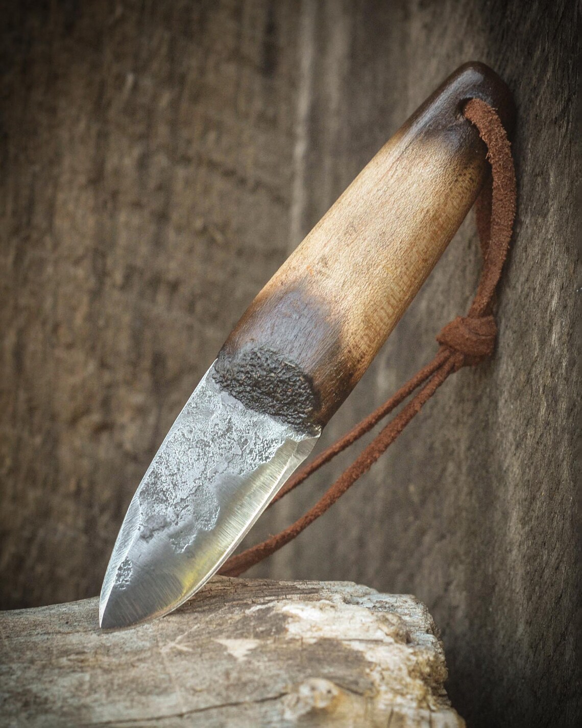 Mountain Man Neck Knife Custom Knife Hand Knife Made Etsy