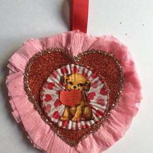 Vintage Valentine&#39;s | Victorian Valentine&#39;s | Valentine&#39;s Banner | Valentine&#39;s Garland | Dog/Cat Valentine |
