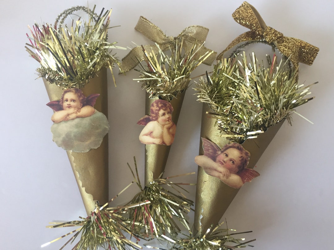 Miniature gold christmas angel