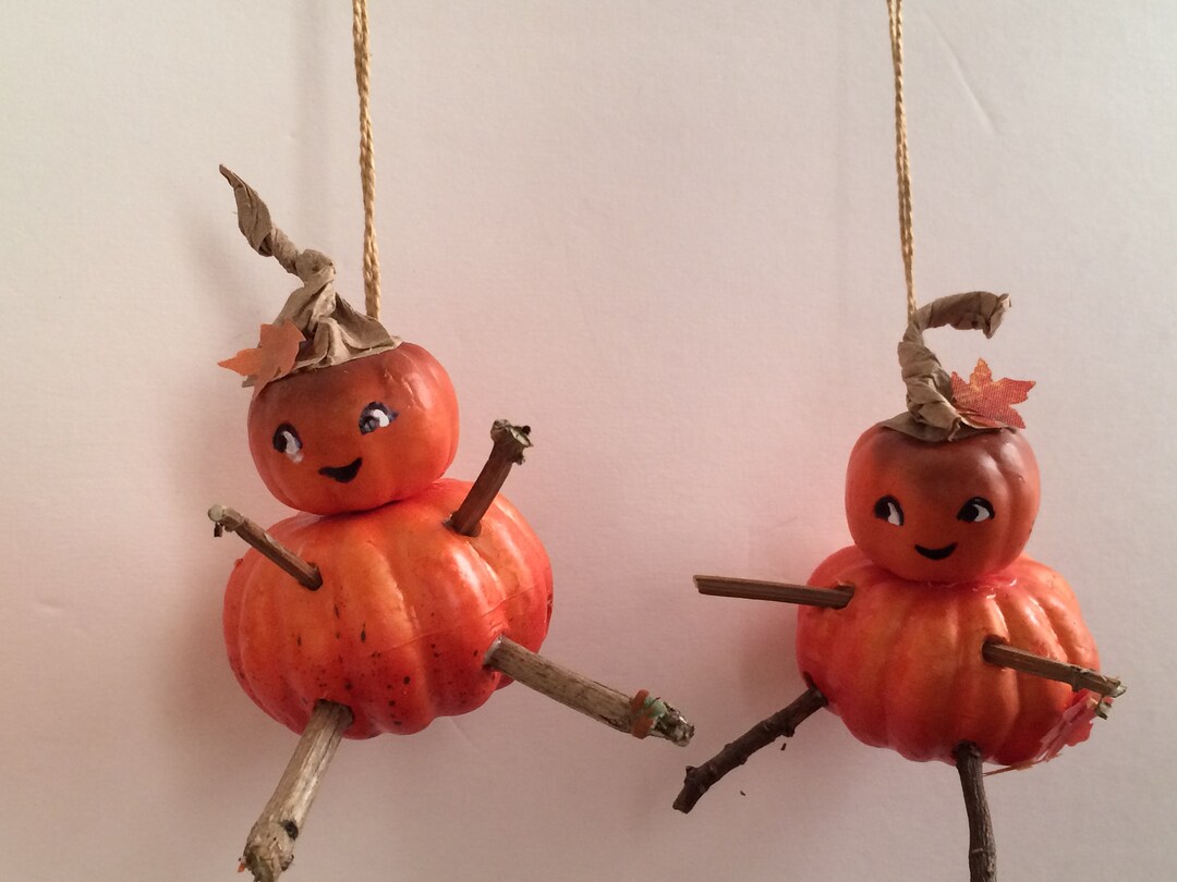 Vintage Pumpkin Person Ornament Jack O Lantern Ornament - Etsy