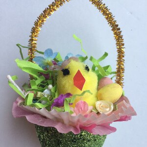 Easter Chick or Bunny Egg Ornament | Vintage Easter Ornament | Easter Chick | Easter Bunny | Vintage Easter Decoration