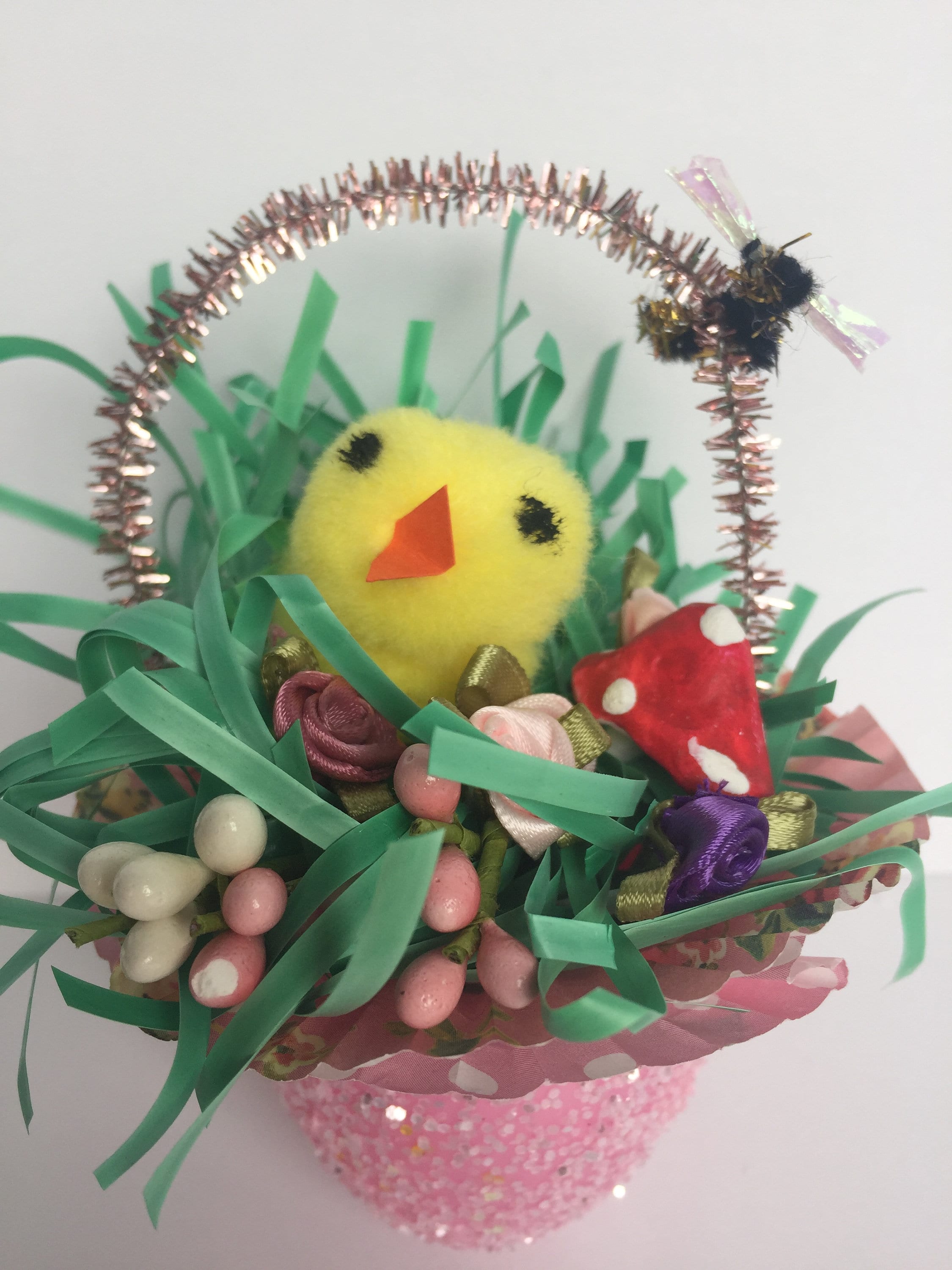 Vintage/victorian Easter Chick/bunny Ornament Easter Bunny Etsy