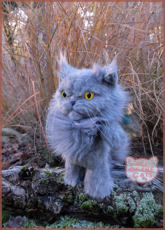 Premium Ooak Allofthecats Realistic Cat Doll Grey Cat Etsy