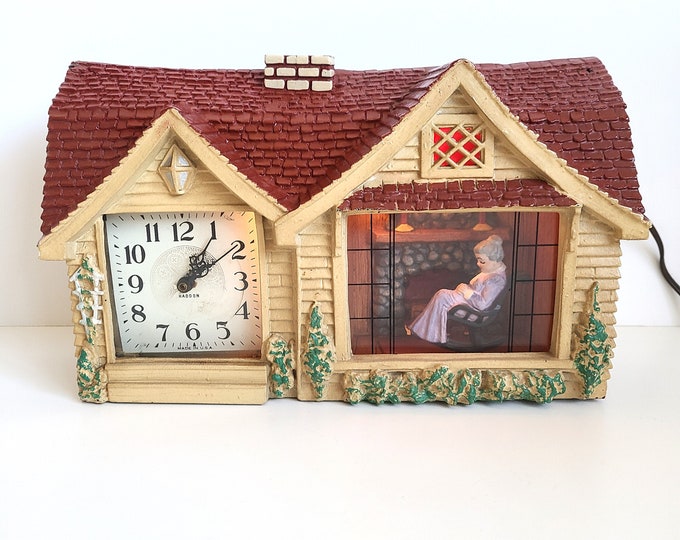 Clock, Vintage Haddon Home Sweet Home Electric Clock, Model 30 Etsy