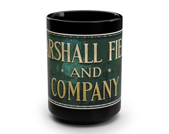 Marshall Field and Company Black Mug, 15oz