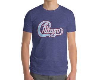 Chicago Script Short-Sleeve Unisex T-Shirt - Loungewear, Comfortwear, Work from Home, Home School, Graphic Tee