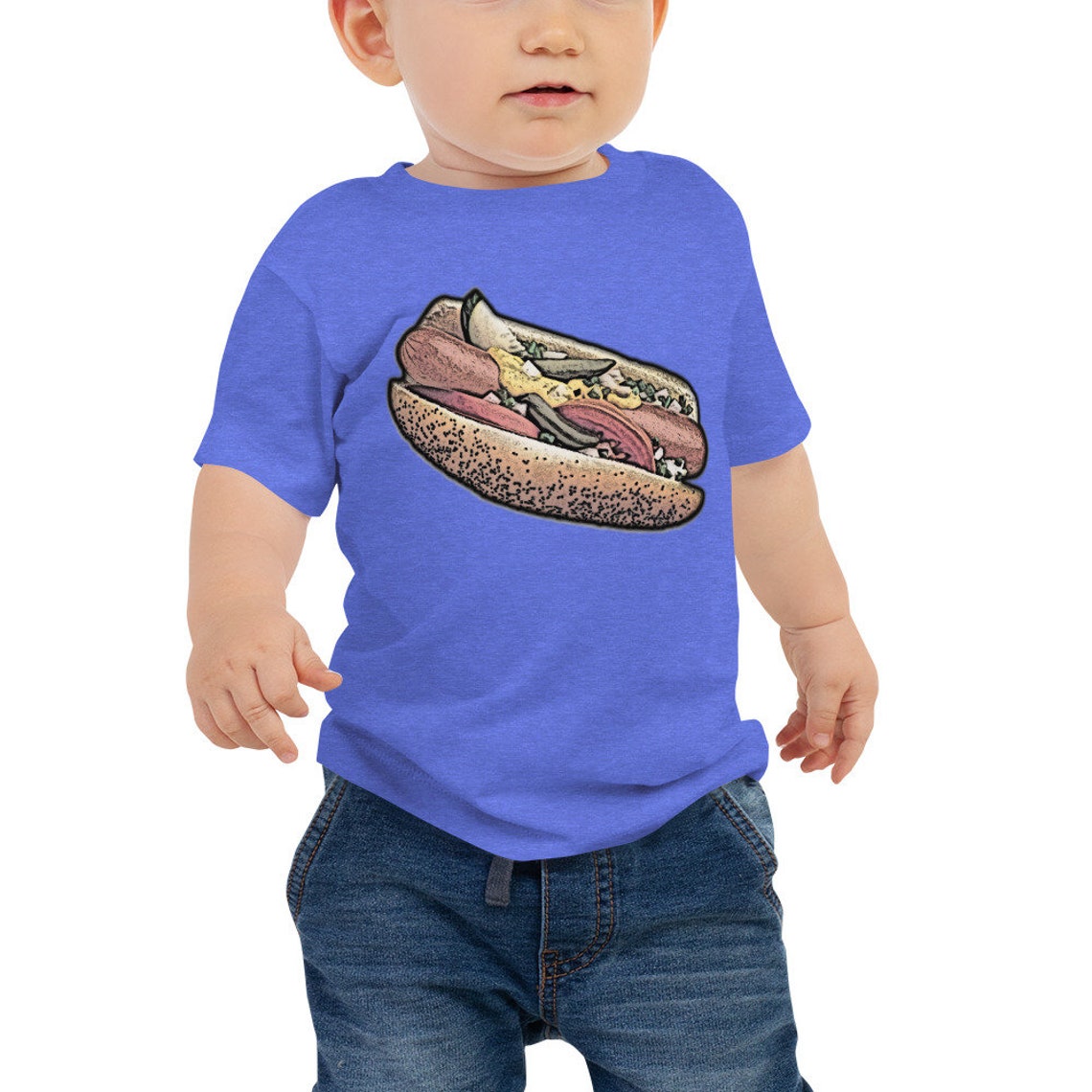 Chicago Style Hot Dog Baby Jersey Short Sleeve Tee No Etsy