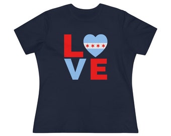 Chicago Love Women's Premium Tee - Valentine's Day, Sweetest Day, Anniversary