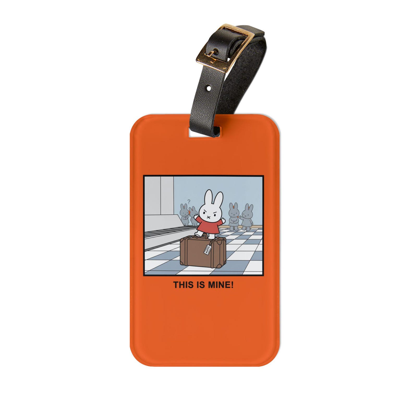 This Is Mine! Miffy Luggage Tag | Cute Rabbit Suitcase ID Tag
