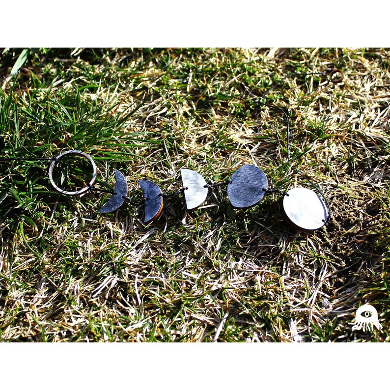 Moon Phase Necklace I Lunar Complete Cycle Pendant