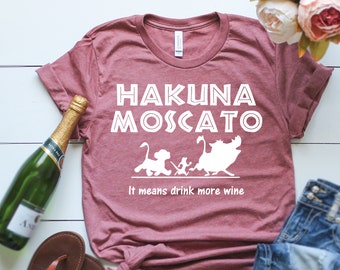 Koszula Hakuna Moscato Wine – Bella Canvas Heather Mauve, koszulka Vacation Brunch