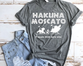 Hakuna Moscato – To znaczy pij więcej wina Bella Canvas – koszula z nadrukiem „Wakacyjny brunch”