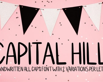 Capital Font, Hand Lettered Font, Silhouette Font, Cricut Font, Handwritten Font, Cursive Font, Commercial Use Font, OTF Font, Craft Font