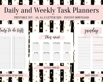weekly planner printable daily planner printable weekly etsy