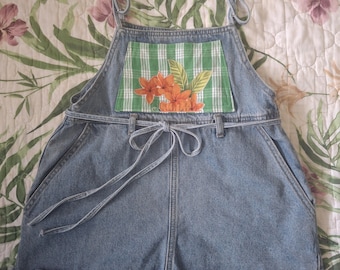 Hawaiian palaka applique denim overalls. From Forever 21 Junior size small