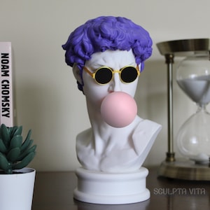 Bubble Gum David Sculpture: Post-Modern Pop Art, Plant-Based PLA