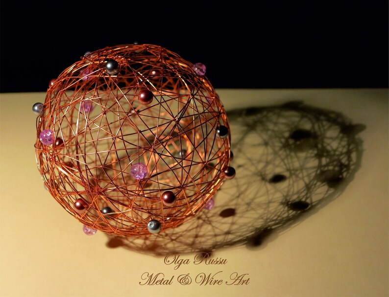 Metal Ball for Decoration Wire Ball Decor Ball With Beads Etsy