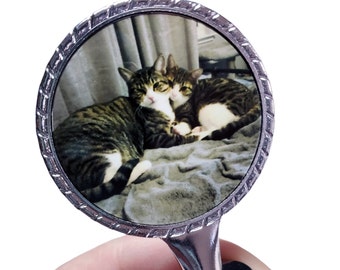 Tappo vino immagine gatto, Tappo vino personalizzato con foto, ricordo fotografico, Regali amanti gatti, Tappo bottiglia con foto, Regalo ricordo gatto